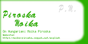 piroska moika business card